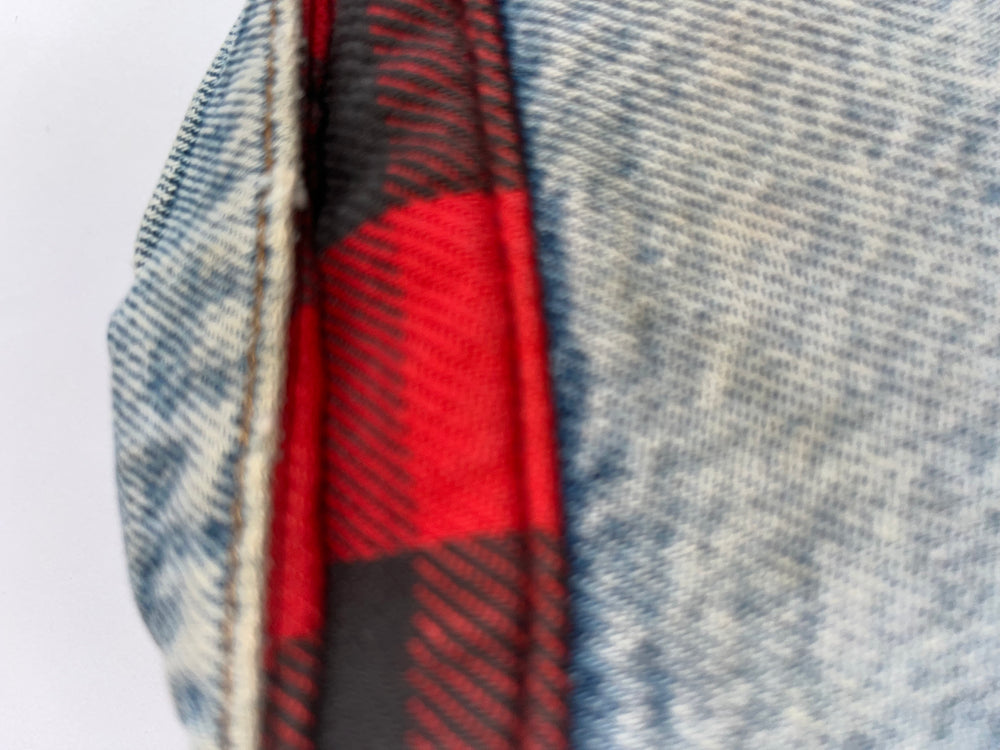
                  
                    Vintage denim jacket Washed with Tartan Lining  (1)
                  
                
