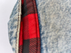 
                  
                    Vintage denim jacket Washed with Tartan Lining  (1)
                  
                